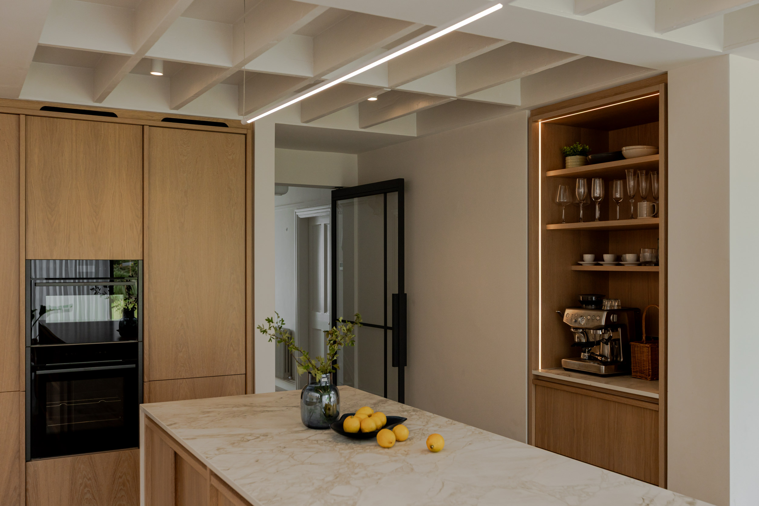 PW__0250 bespoke kitchen soft textures natural light warm timber tones bespoke joinery